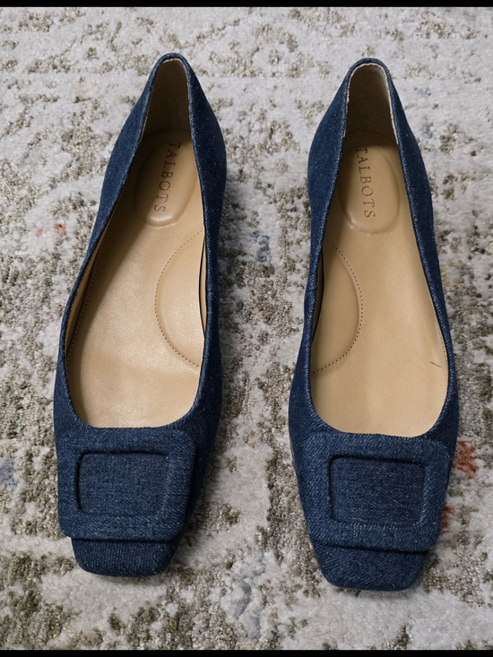 Talbots Shoes - Talbots Dark Blue Denim Women’s Flat Shoes - Classic Size 7M